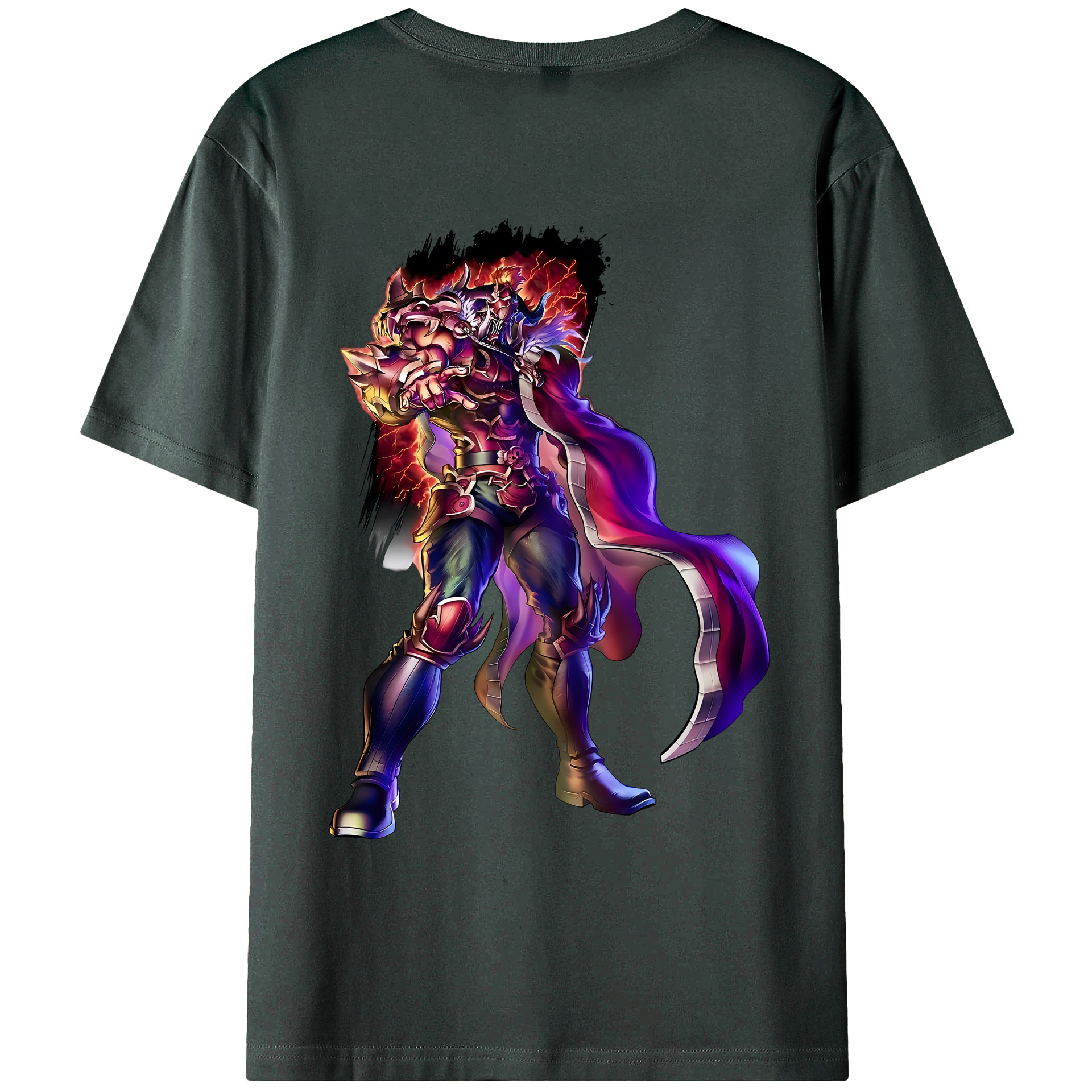 （画像用） 北斗の拳 Fist of the North Star 綿100％ メンズ半袖Tシャツ（バックプリント） 通気性
